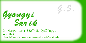 gyongyi sarik business card